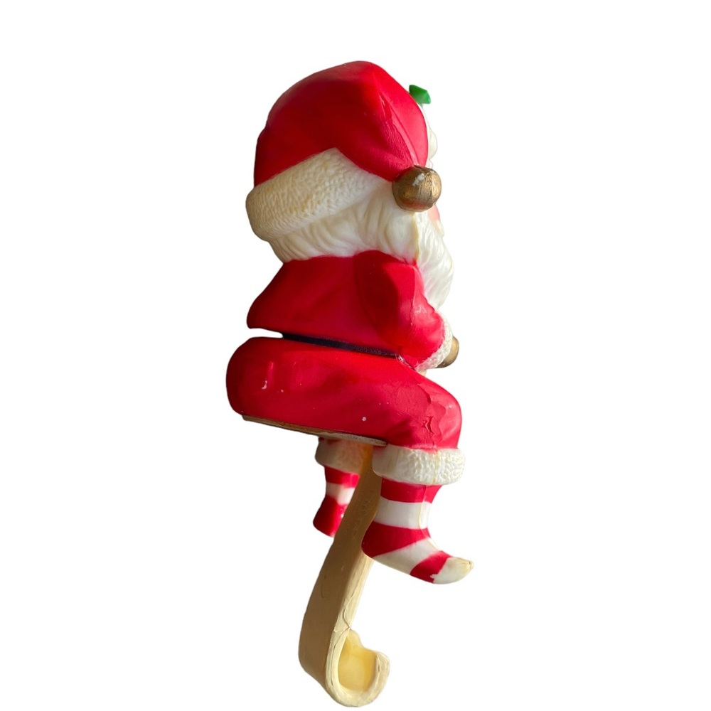 Russ Vintage Santa Christmas Stocking Shelf Sitter Mantel Stocking Holder - Picture 5 of 7